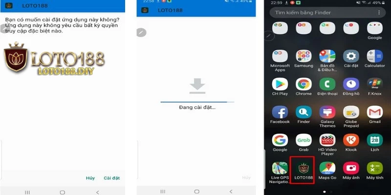  Anh em đã có thể tải app LOTO188 và cài đặt phần mềm về điện thoại 